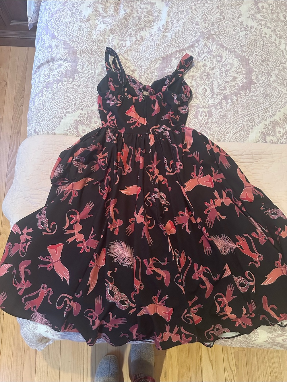 Pinupgirl clothing Linda dress Renee fetish print swing dress XS - Picture 5 of 6
